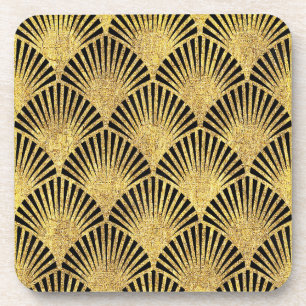 Set 6 Art Déco Style Cork unterstützt Getränkeuntersetzer
