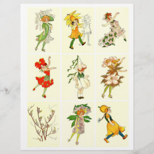 Set 9 - Vintage Blume-Kindersicherung