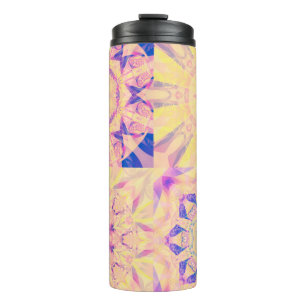 Set abstrakter Hintergrund farbenfroh Kaleidoskopi Thermosbecher