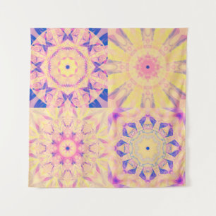 Set abstrakter Hintergrund farbenfroh Kaleidoskopi Wandteppich