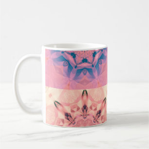 Set abstrakter pastellfarbener Fraktale mit kaleid Kaffeetasse
