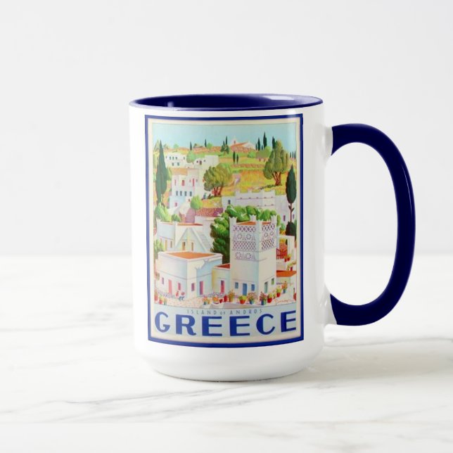 Set Andros Griechenland von 8 verschiedenen Tassen (Rechts)
