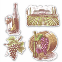 Set-Aufkleber für Weinliebhaber