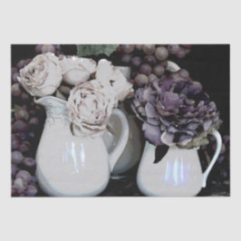 Set aus 2 Pitchers, Trauben und Blume Seidenpapier