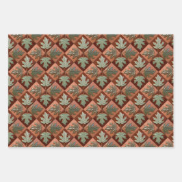 Set aus 3 Blättern Geschenkpapier Set