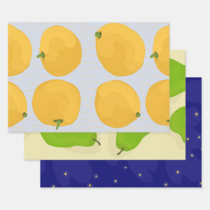 Set aus 3 Geschenkpapierbögen Geschenkpapier Set