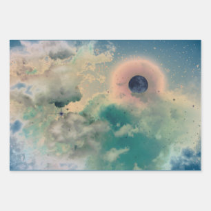 Set aus 3 NIGHT SKIES AND LIGHTING Geschenkpapier Set