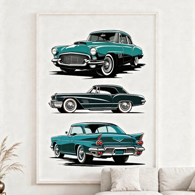 Set aus 3 Oldtimern. Poster (Von Creator hochgeladen)