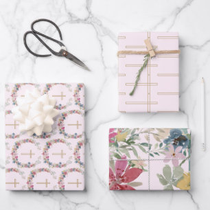 Set aus 3 Überziehpapier Geschenkpapier Set