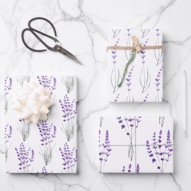 Set aus 3 Überziehpapier Geschenkpapier Set (Vorderseite)