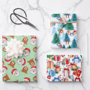 Set aus 3 Überziehpapier Geschenkpapier Set