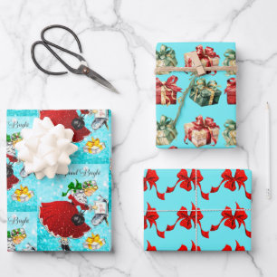 Set aus 3 Überziehpapier Geschenkpapier Set