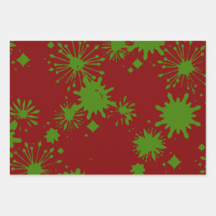 Set aus 3 Überziehpapier Geschenkpapier Set