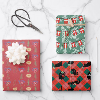 Set aus 3 Überziehpapier Geschenkpapier Set