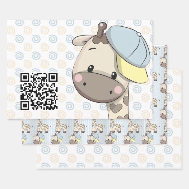 Set aus 3 Überziehpapier Geschenkpapier Set (Set)