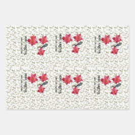 Set aus 3 Überziehpapier Geschenkpapier Set