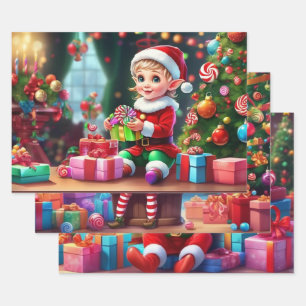 Set aus 3 Überziehpapier Geschenkpapier Set