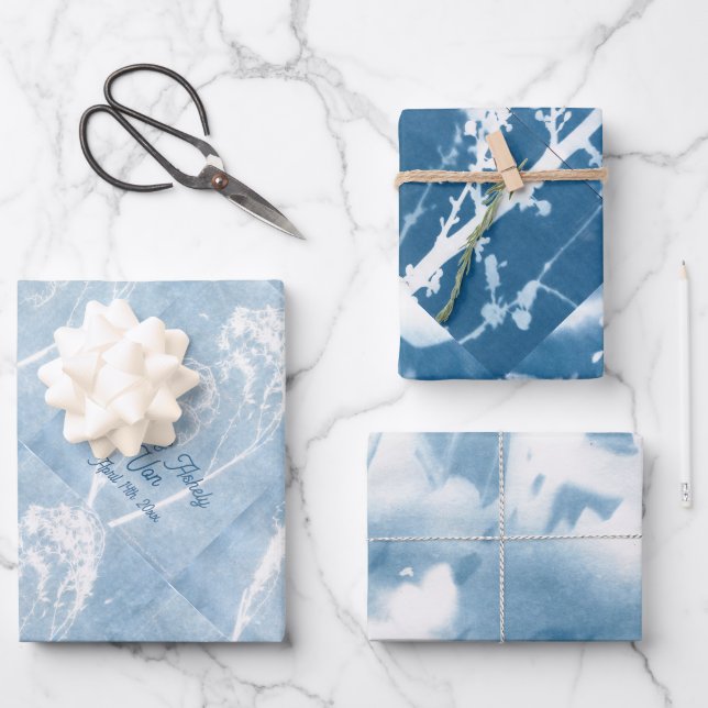 Set aus 3 Überziehpapier Geschenkpapier Set (Vorderseite)