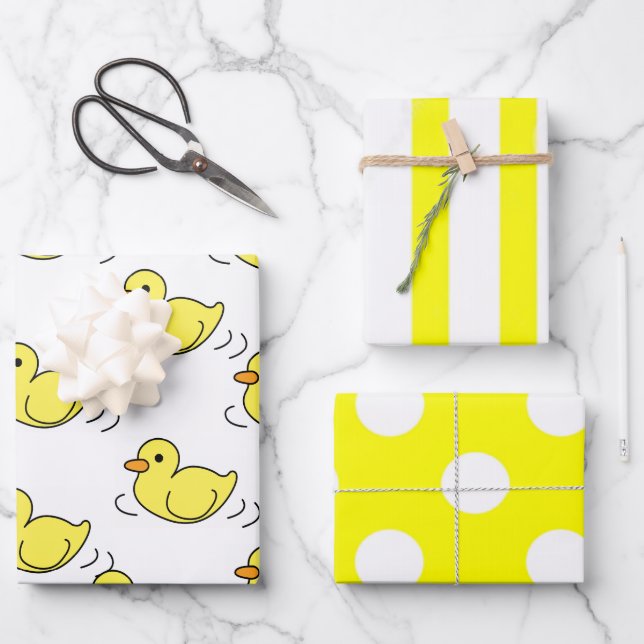 Set aus 3 Überziehpapier Geschenkpapier Set (Vorderseite)