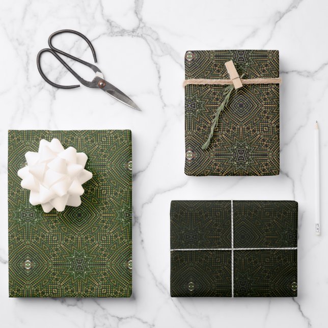 Set aus 3 Überziehpapier Geschenkpapier Set (Vorderseite)