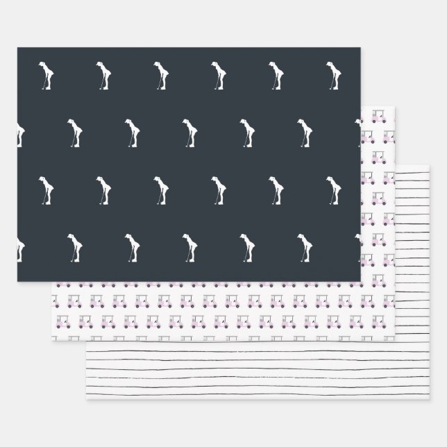 Set aus 3 Überziehpapier Geschenkpapier Set (Set)