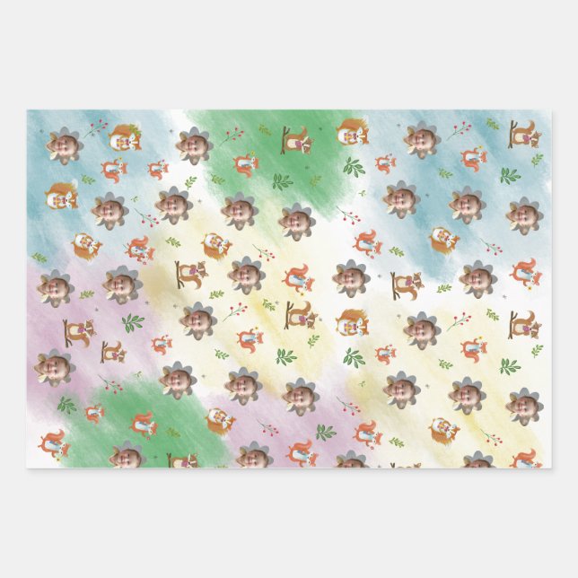 Set aus 3 Überziehpapier Geschenkpapier Set (Vorderseite)