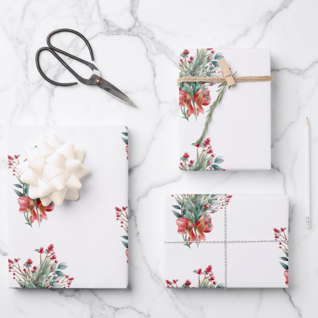 Set aus 3 Überziehpapier Geschenkpapier Set (Vorderseite)