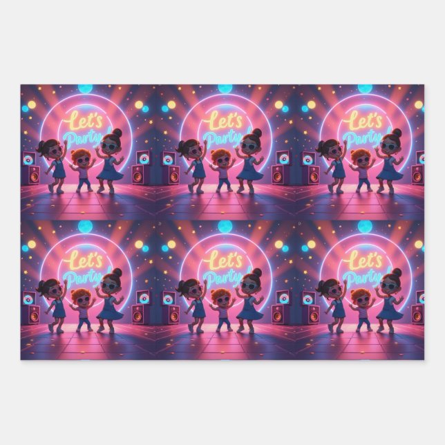 Set aus 3 Überziehpapier Geschenkpapier Set (Vorderseite)