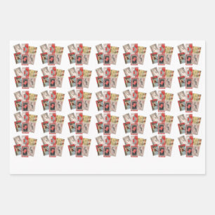 Set aus 3 Überziehpapier Geschenkpapier Set