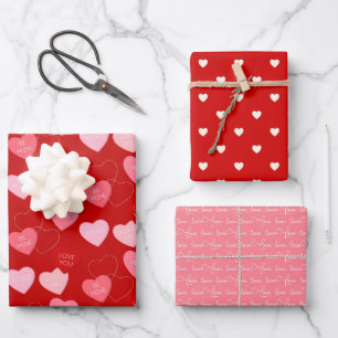 Set aus 3 Überziehpapier Geschenkpapier Set