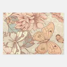 Set aus 3 Überziehpapier Geschenkpapier Set