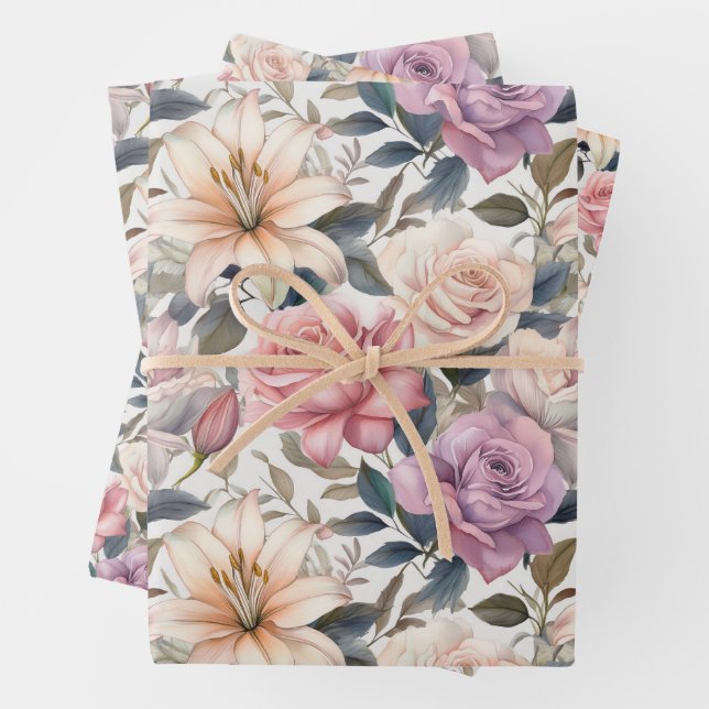 Set aus 3 Überziehpapier Geschenkpapier Set (Beispiel)