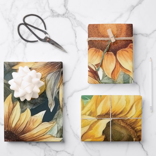 Set aus 3 Überziehpapier Geschenkpapier Set (Vorderseite)