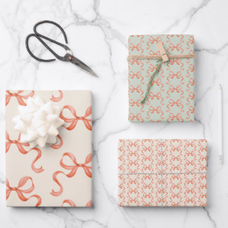 Set aus 3 Überziehpapier Geschenkpapier Set