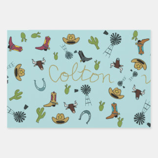 Set aus 3 Überziehpapier Geschenkpapier Set