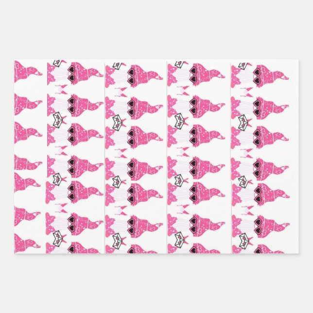 Set aus 3 Überziehpapier Geschenkpapier Set (Vorderseite)
