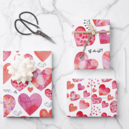 Set aus 3 Überziehpapier Geschenkpapier Set