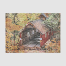 Set aus Gewebepapier (2) Brücke zum Haus der Großm