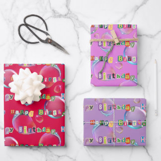 Set aus Papier mit 3 Farbtönen