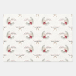 Set B, Weihnachtswrapping Paper im hawaiianischen  Geschenkpapier Set