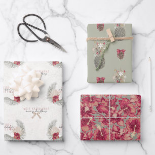 Set B, Weihnachtswrapping Paper im hawaiianischen Geschenkpapier Set