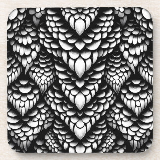 Set de 6 dessous de verre à motif d'écailles avec