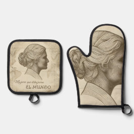 Set de manoplas Mujeres que dibujaron el mundo