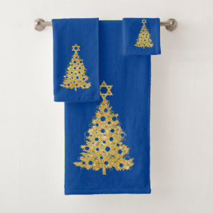 Set de serviettes de toilette Gold Jewish Christma