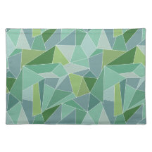 Set de table en linge bleu et vert de la mer