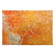 Flux de conscience - bulles oranges d'or