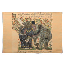 Set de table persan d'éléphant