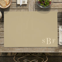 Monogramme personnalisé Beige Quiet Luxury Japandi