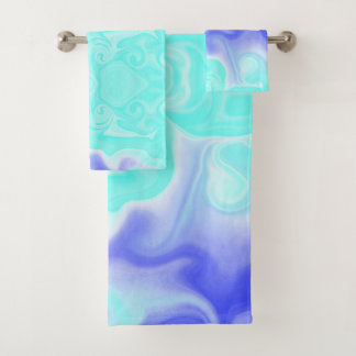 Set de Toallas de baño en morado y celeste