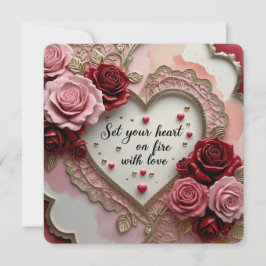 Set dein Herz mit Valentinerkarten der Liebe Feiertagskarte